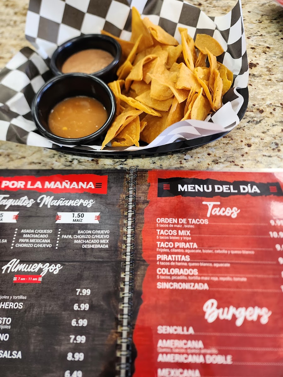 Los compadres restaurant menu board