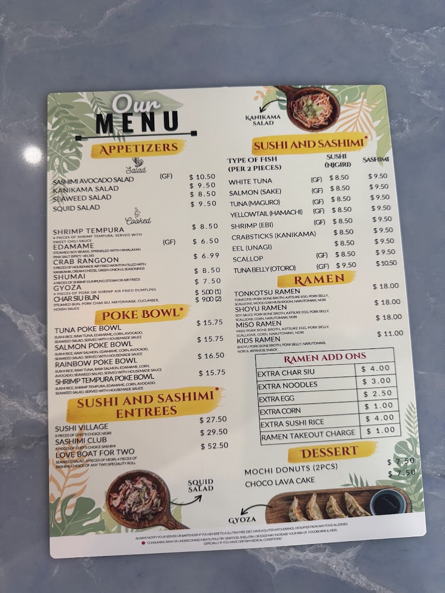 Crafthouse North menu board