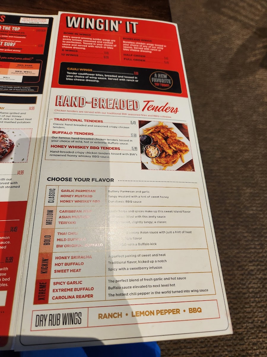 Big Whiskey's - Lebanon menu board