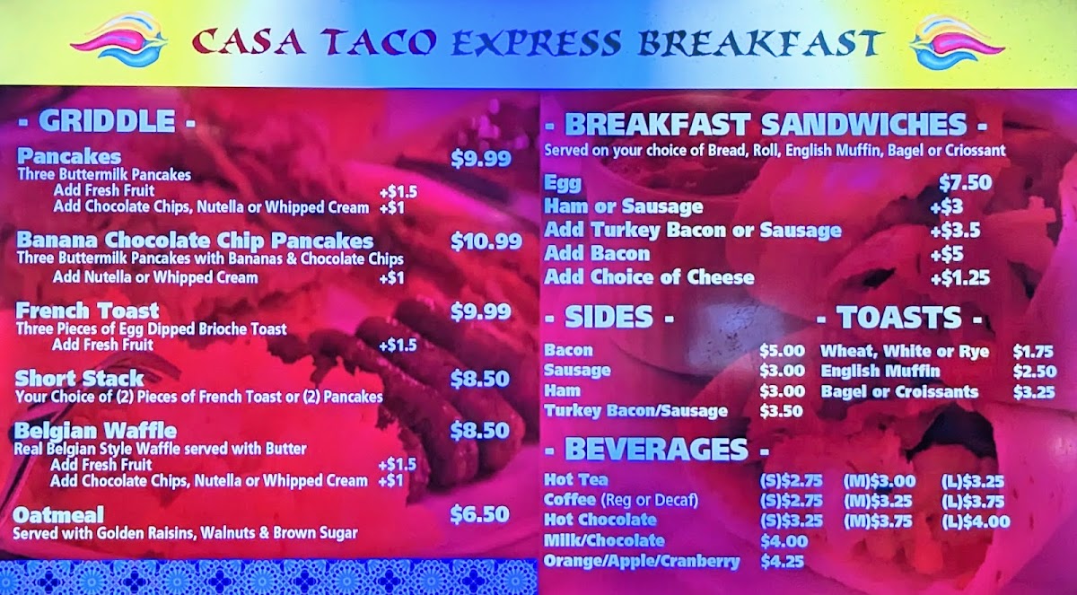 Breakfast Time menu board