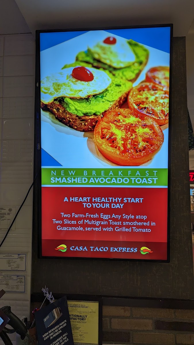 Breakfast Time menu board