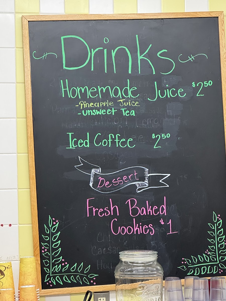 Mana cafe menu board