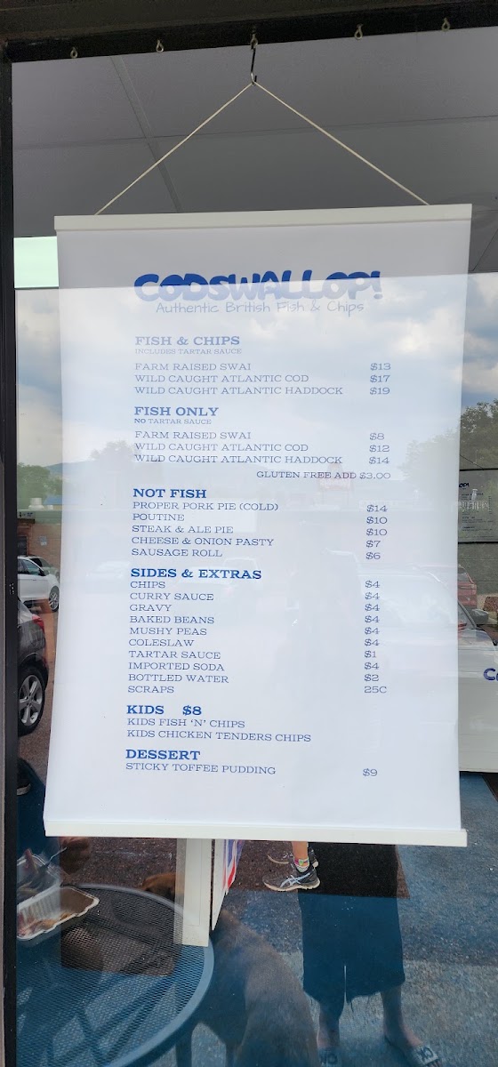 Codswallop LLC menu board