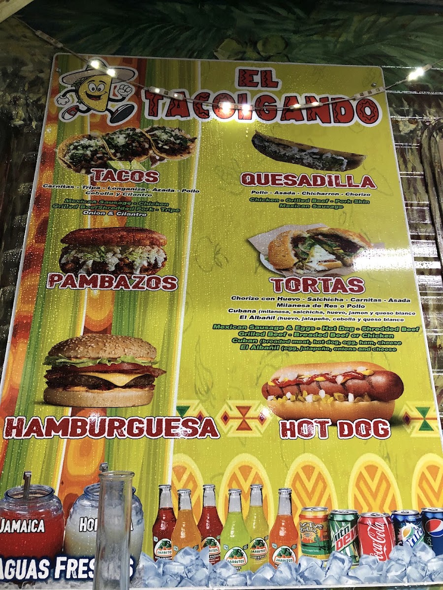 El Tacolgando menu board