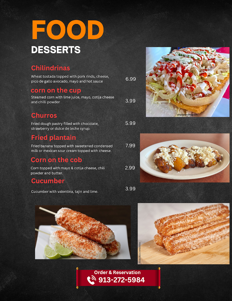 Taquitos El Nopal menu board