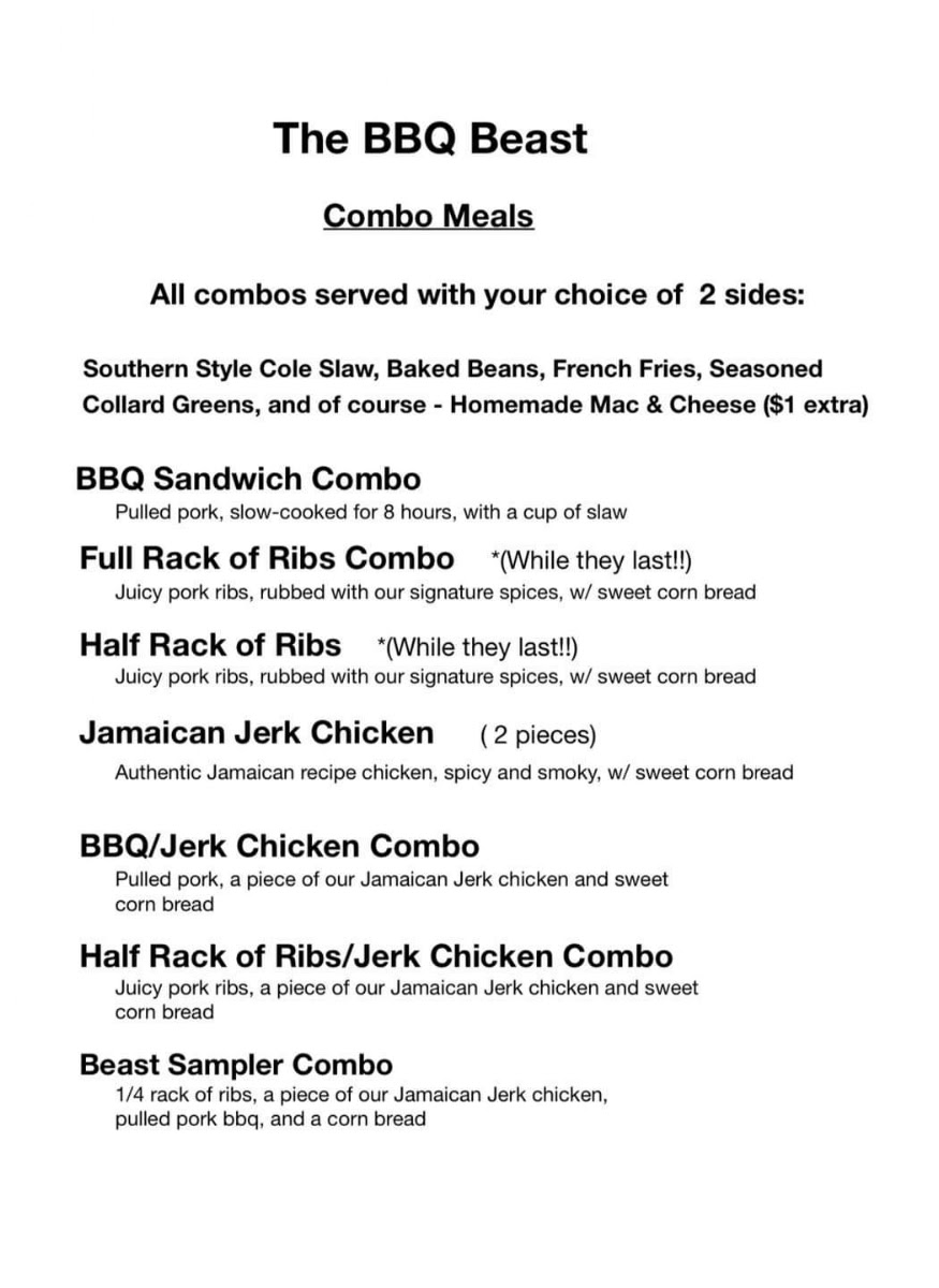 Feast with the Beast BBQ @ Blue Toad Hard Cider menu board