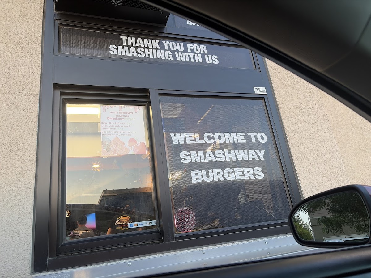SMASHWAY BURGERS menu board