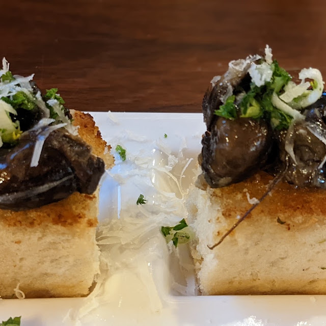Escargot on Homemade Focaccia Bread