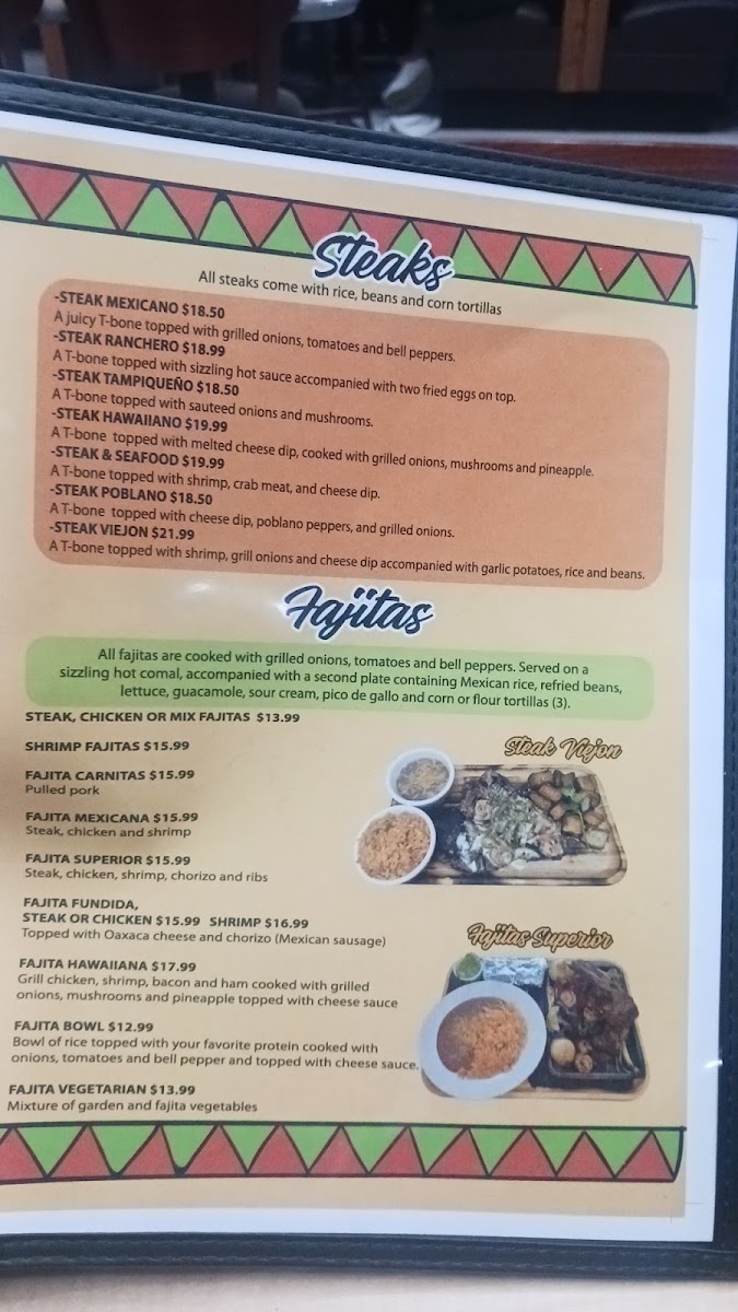 Taquería El Viejon | Mexican menu board