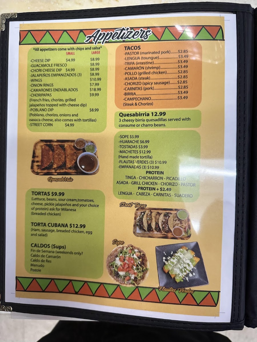 Taquería El Viejon | Mexican menu board