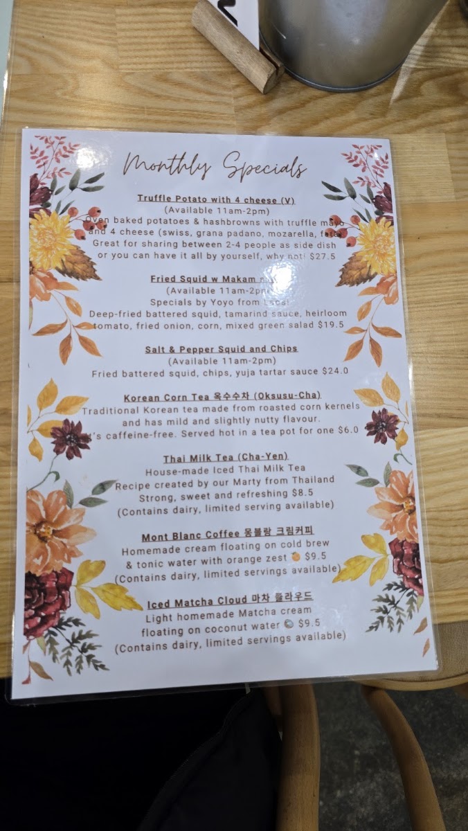 Hello, Stranger menu board