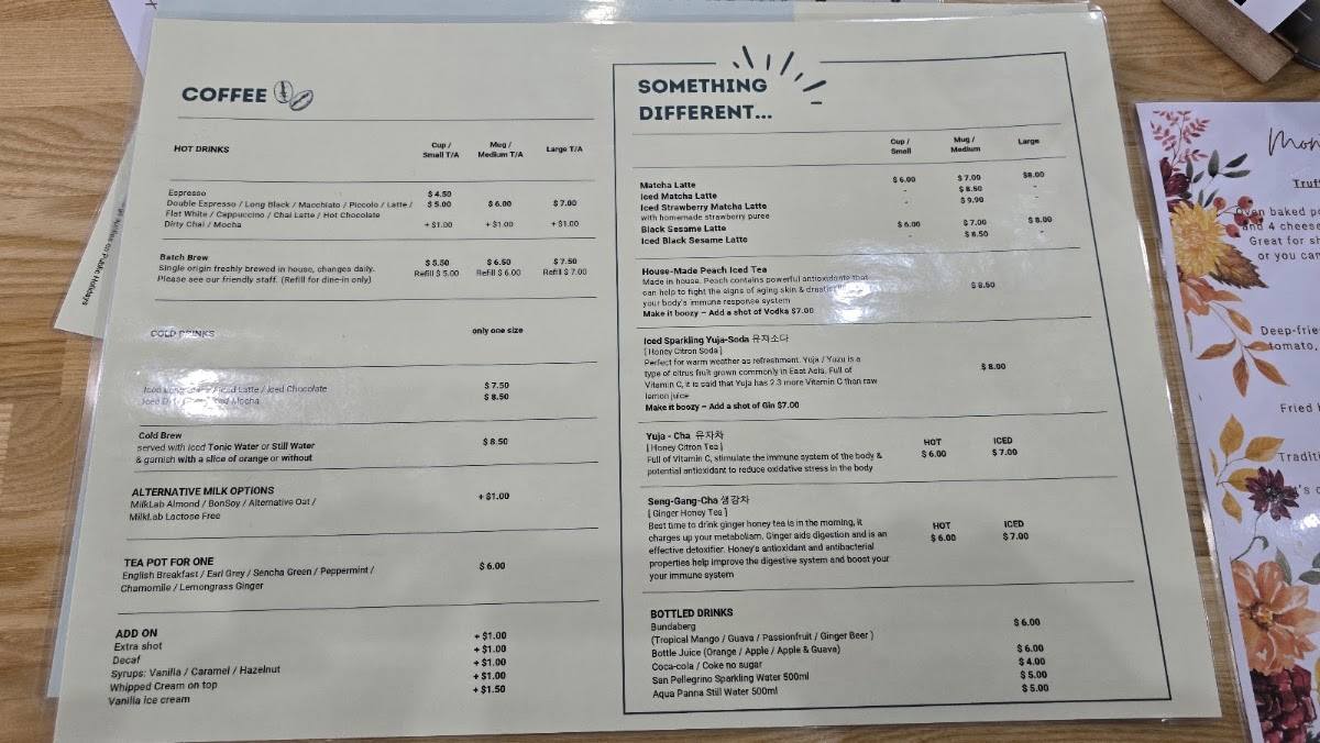 Hello, Stranger menu board