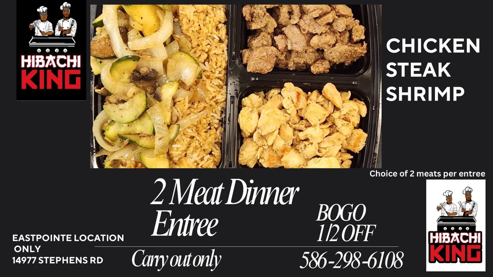 Hibachi King II menu board