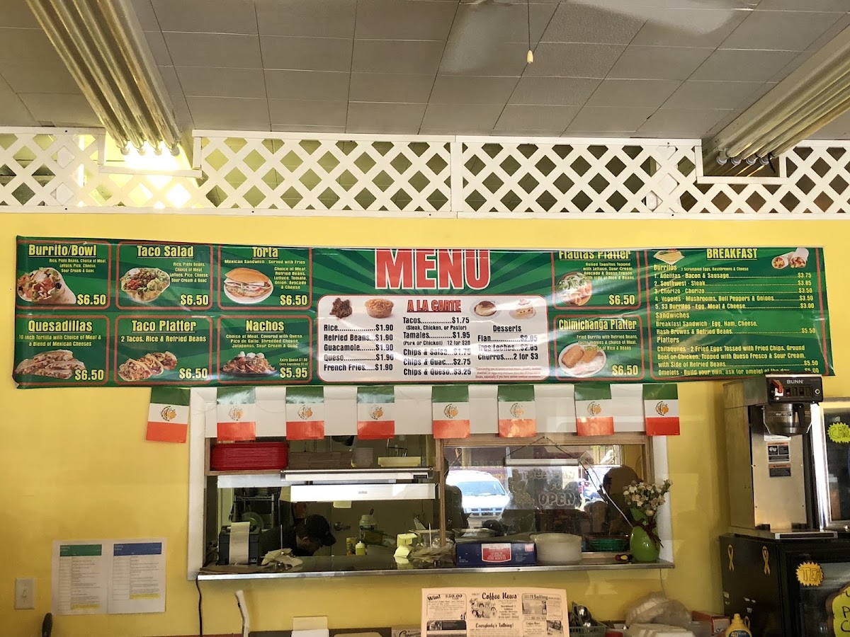 Adelita's Mexican Restaurant menu board