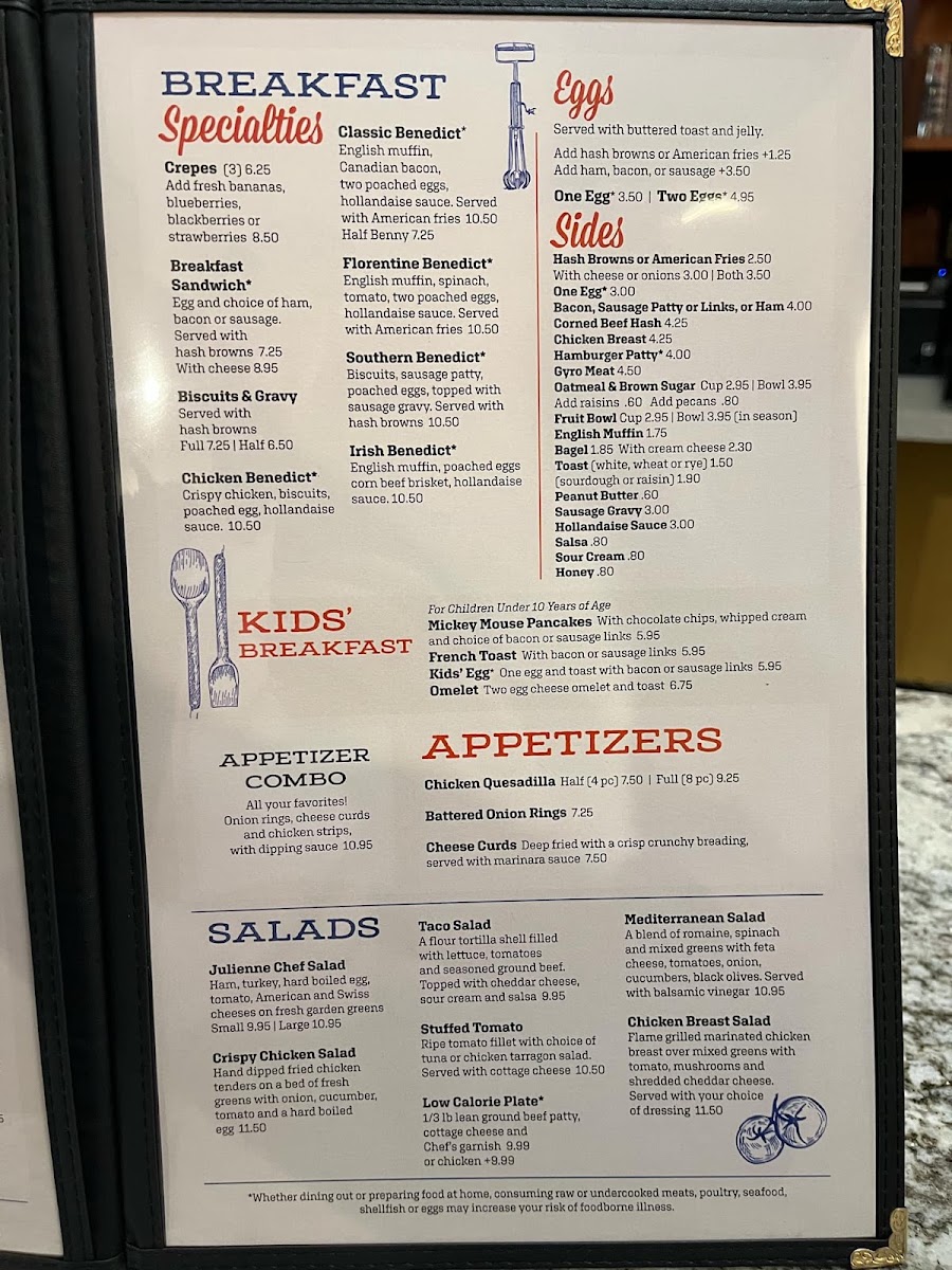 Sunrise cafe menu board