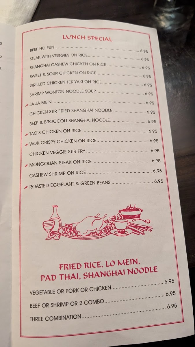Shanghai Bistro menu board