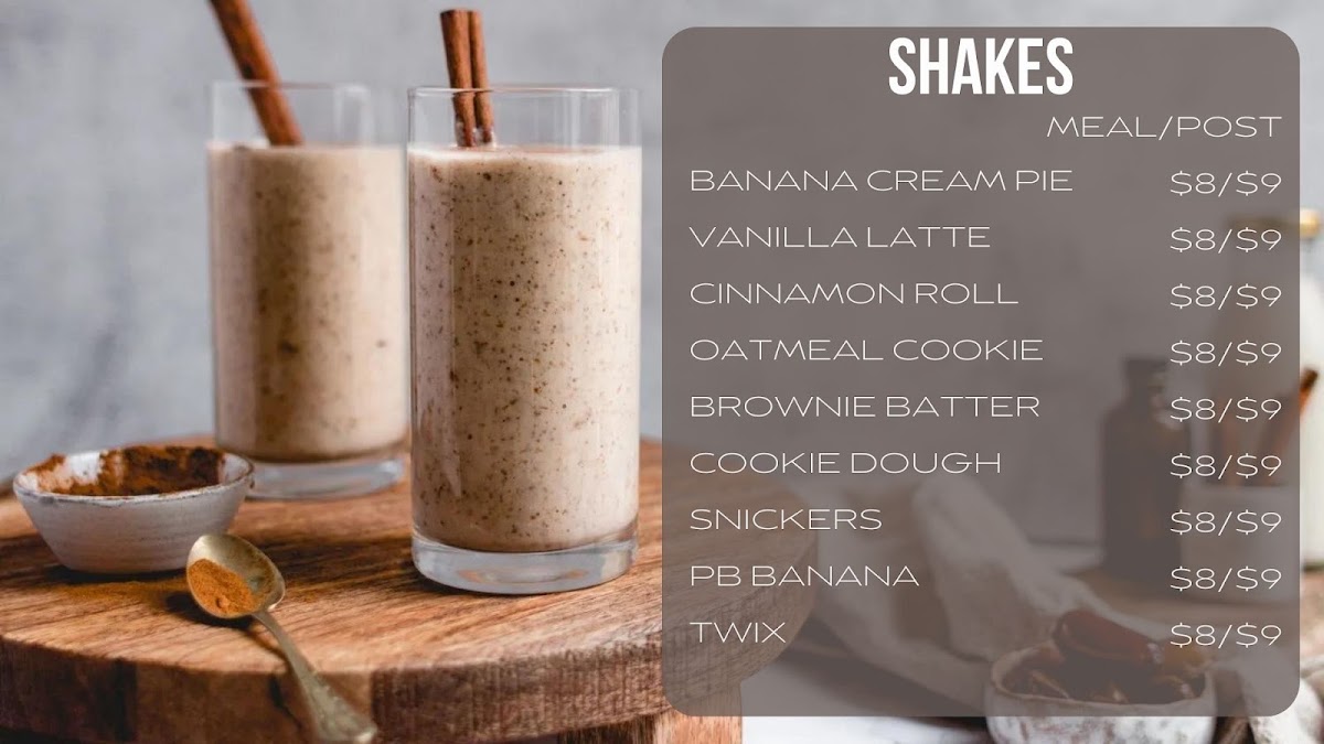 Norterra Nutrition menu board