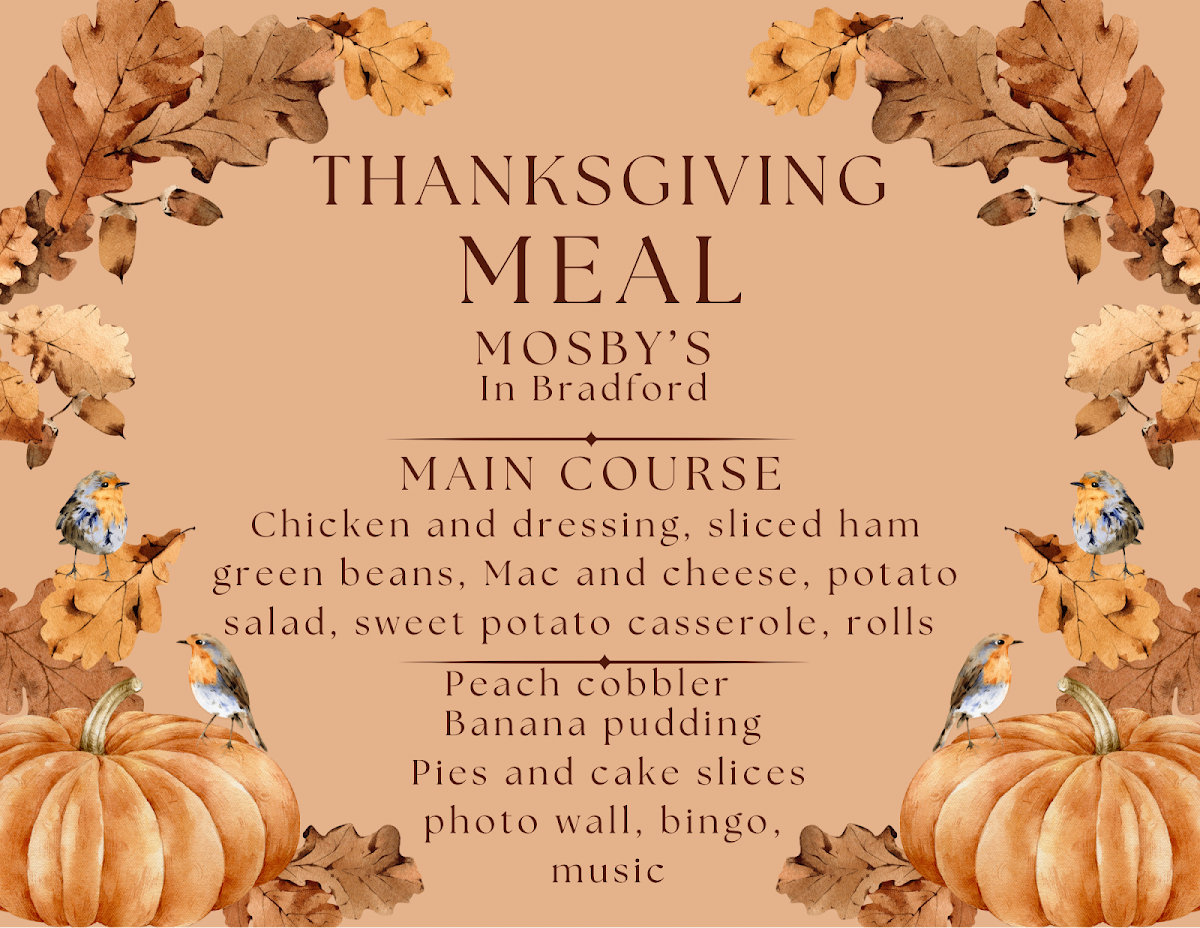 Mosby’s menu board