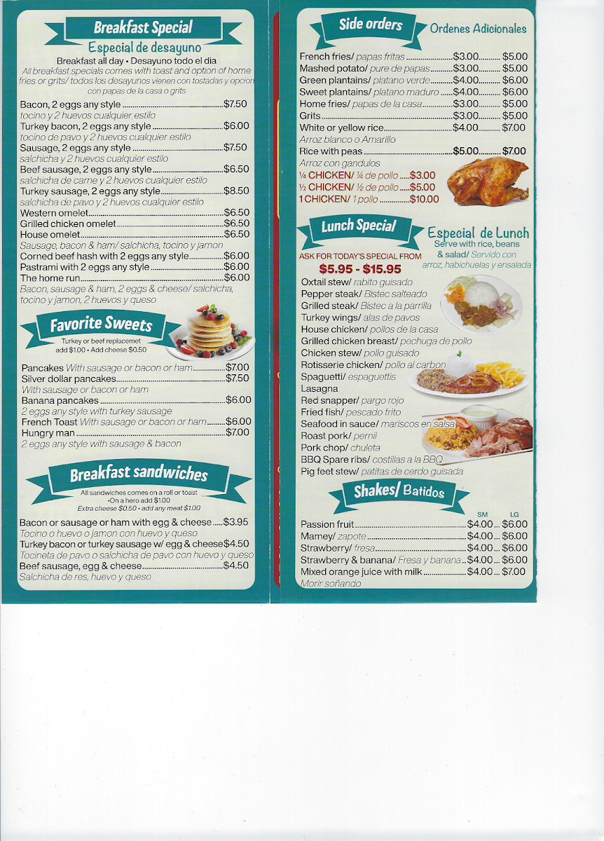 D’Lenny menu board