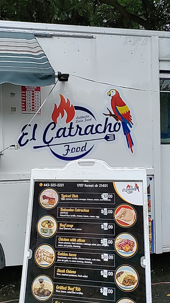 Catracho Food menu board