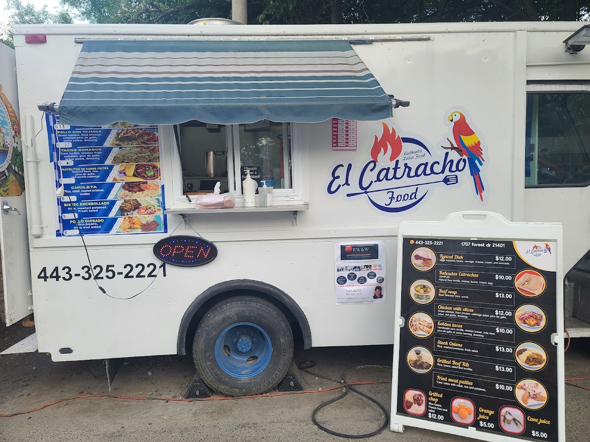 Catracho Food menu board