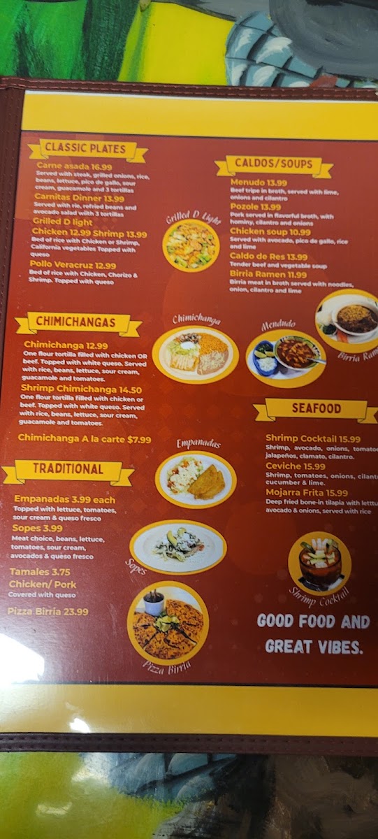Juanito’s menu board