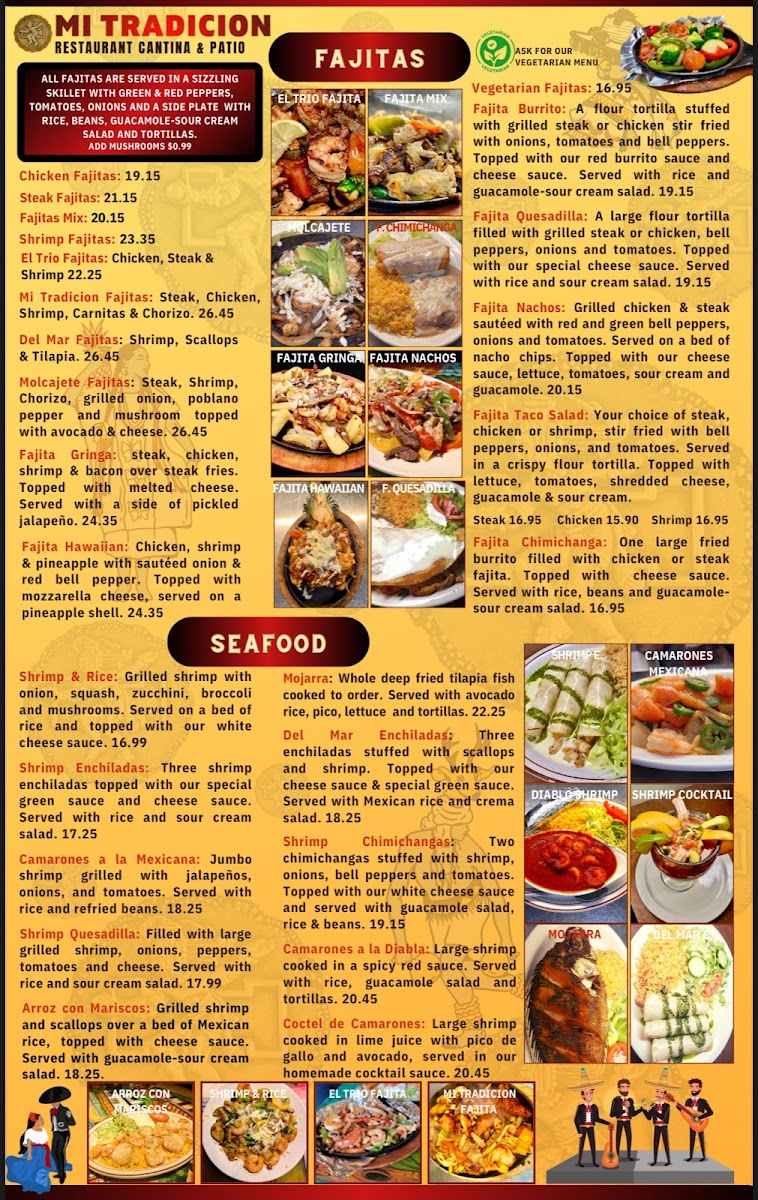 Mi Tradicion Grove City menu board