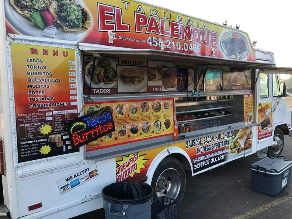 Taqueria El Palenque menu board