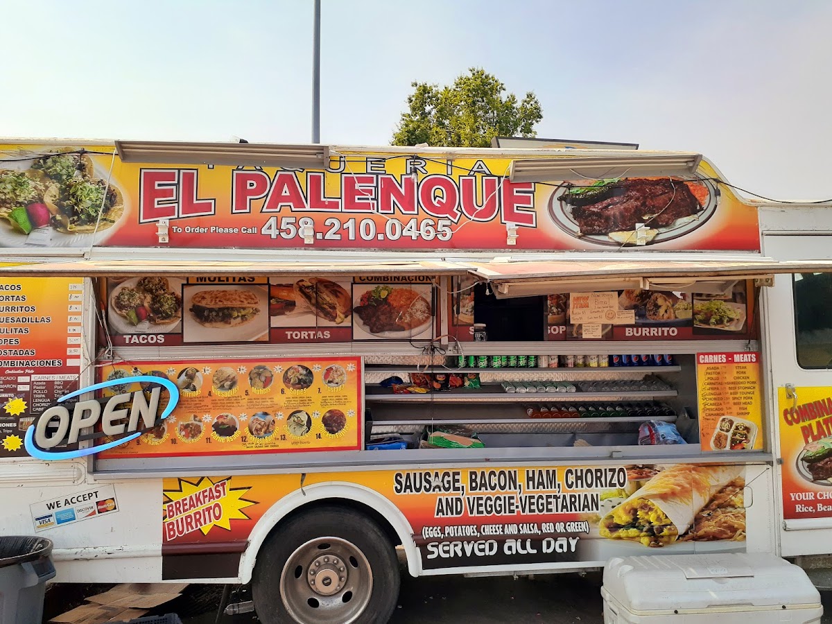 Taqueria El Palenque menu board