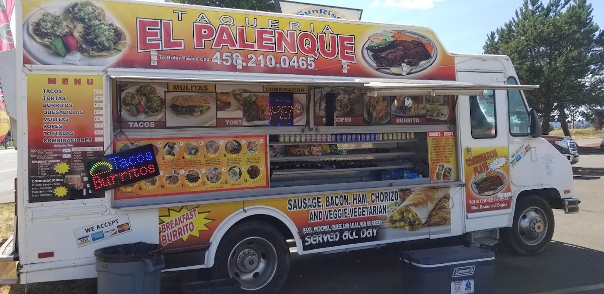 Taqueria El Palenque menu board
