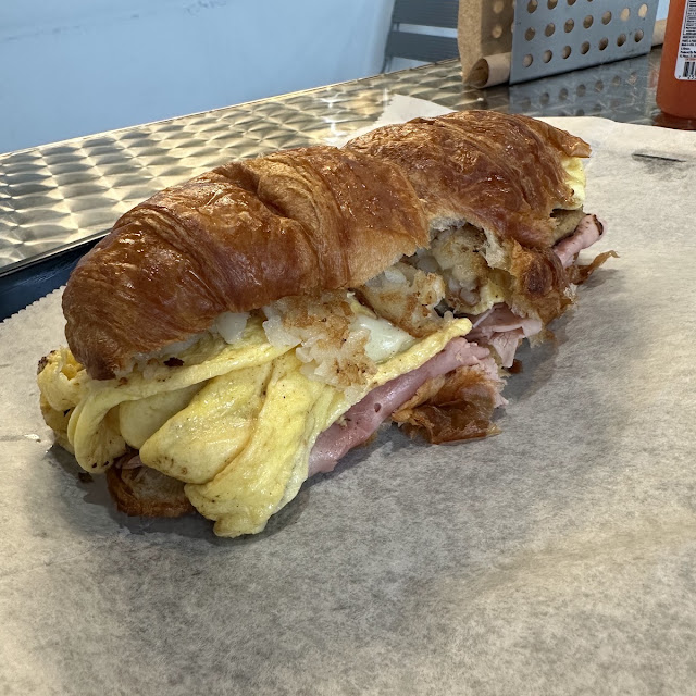 All American Breakfast on a Croissant