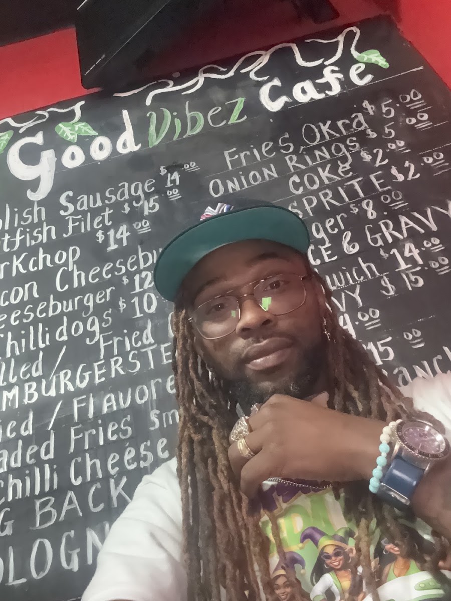 Good Vibez Cafe menu board