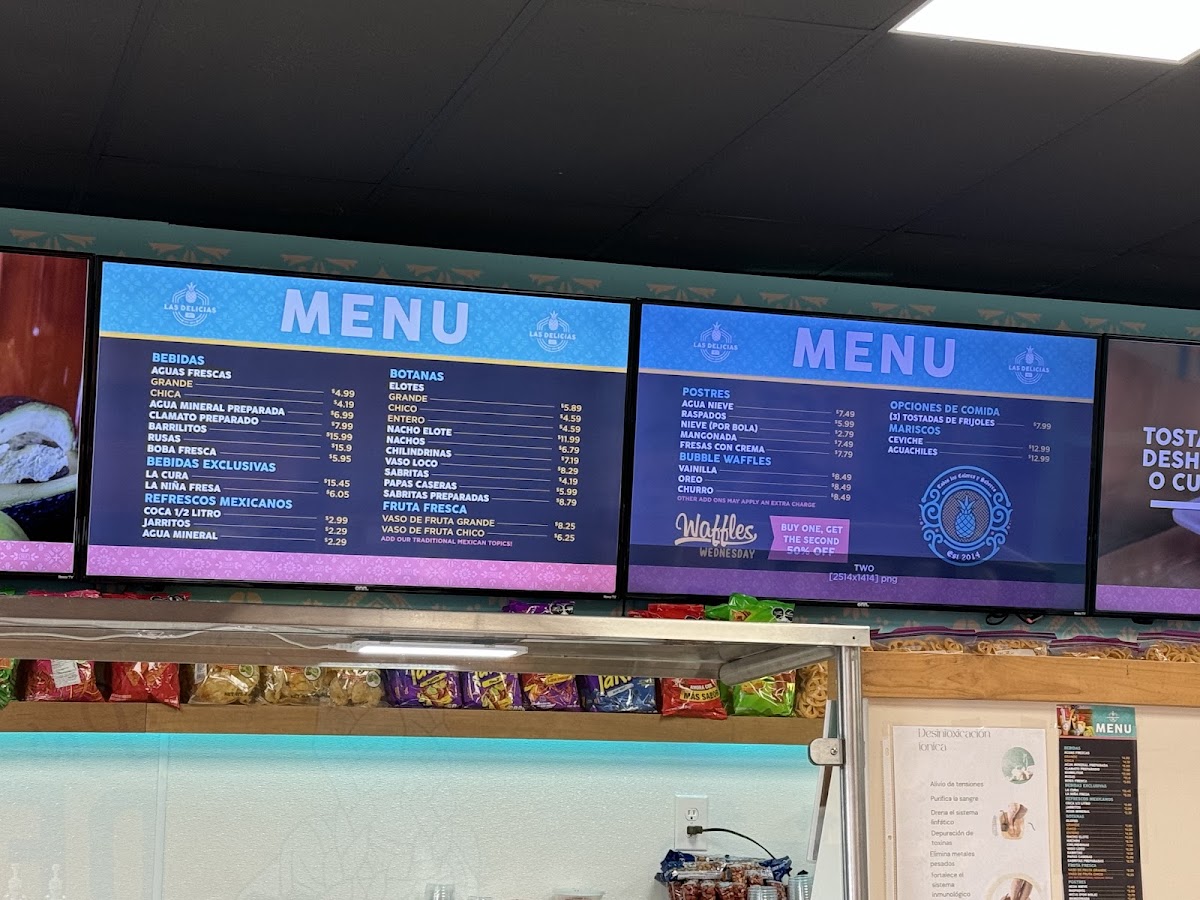 Las Delicias ICT menu board