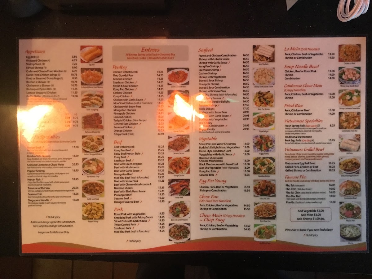 Treasure Pot menu board