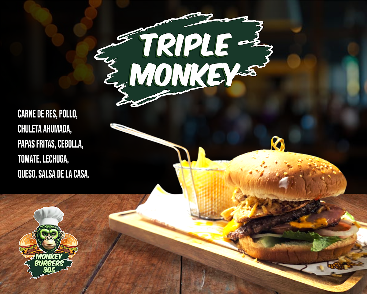 MonkeyBurgers305 menu board