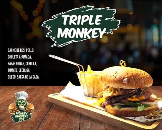 MonkeyBurgers305 menu board