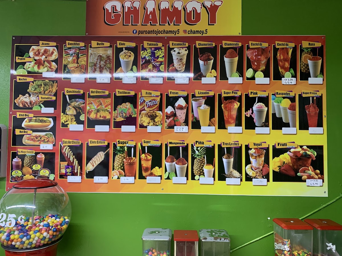 Chamoy #5 menu board