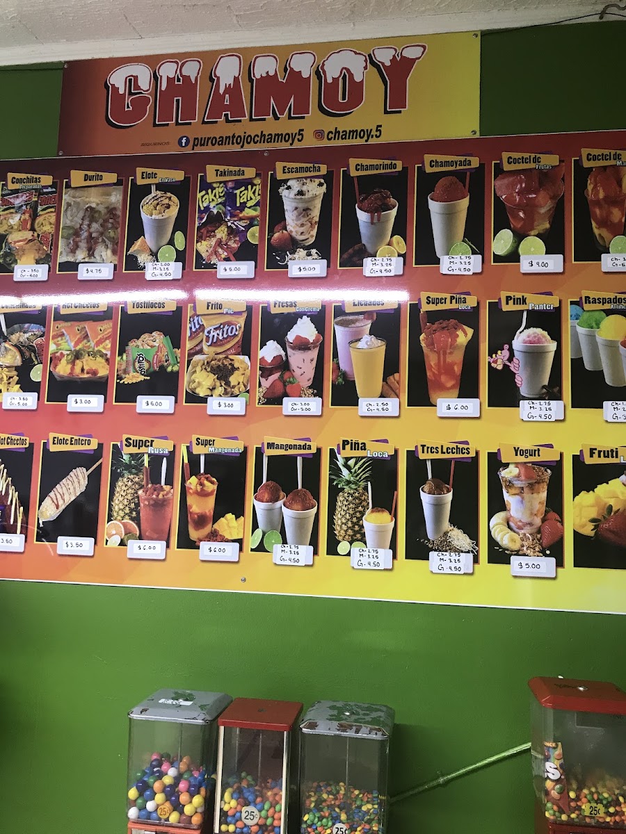 Chamoy #5 menu board