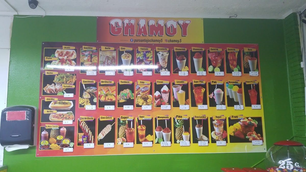 Chamoy #5 menu board