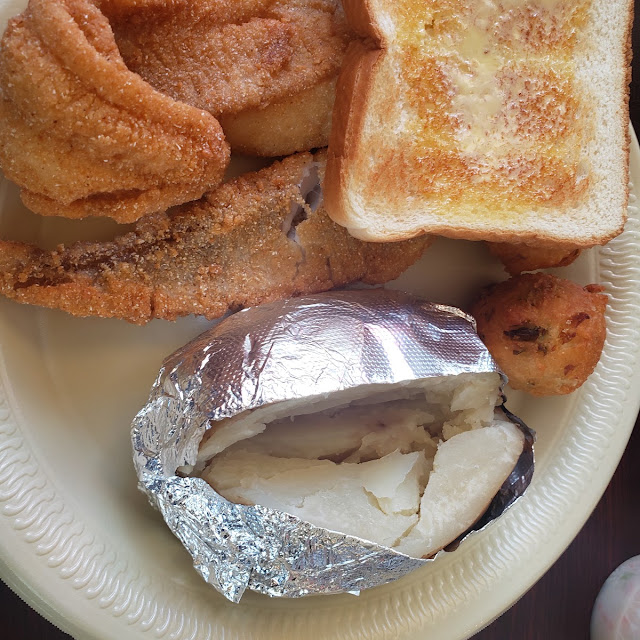 Catfish Plate with Baked Potato