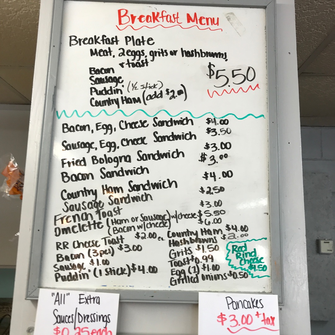 Mr Jesse's menu board