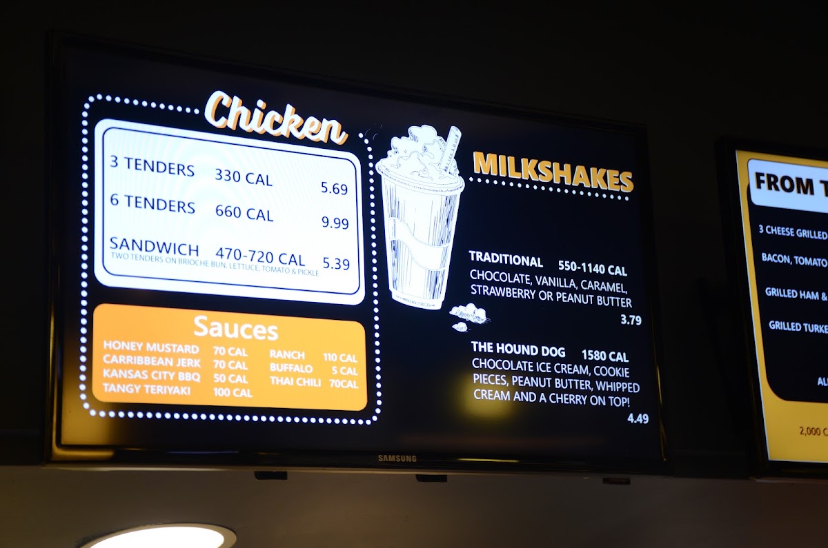 The Doghouse menu board