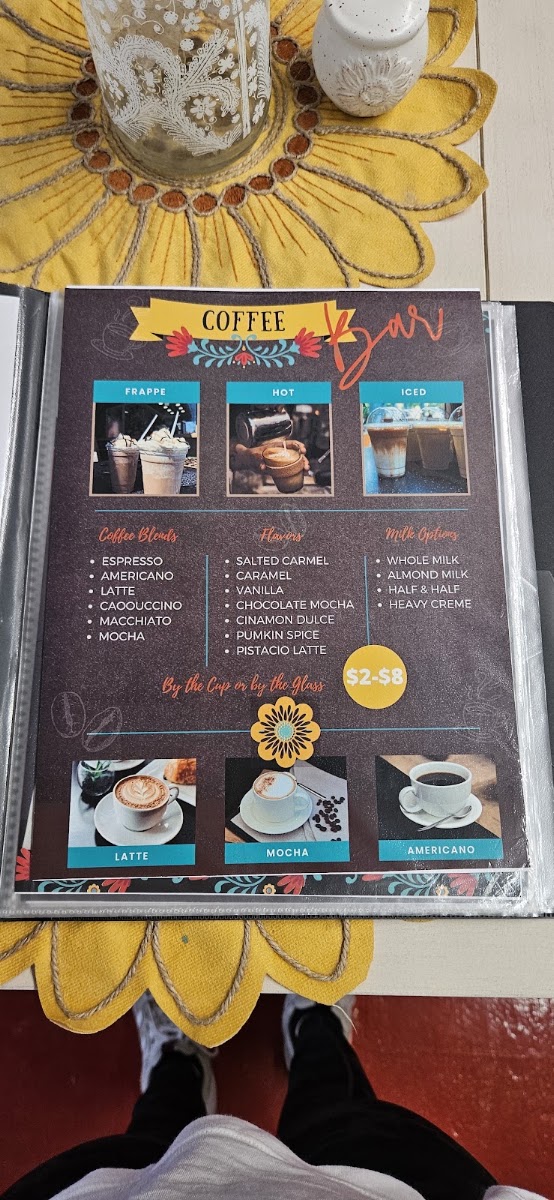 Gaudencio’s Grub Hub & Drinkery menu board