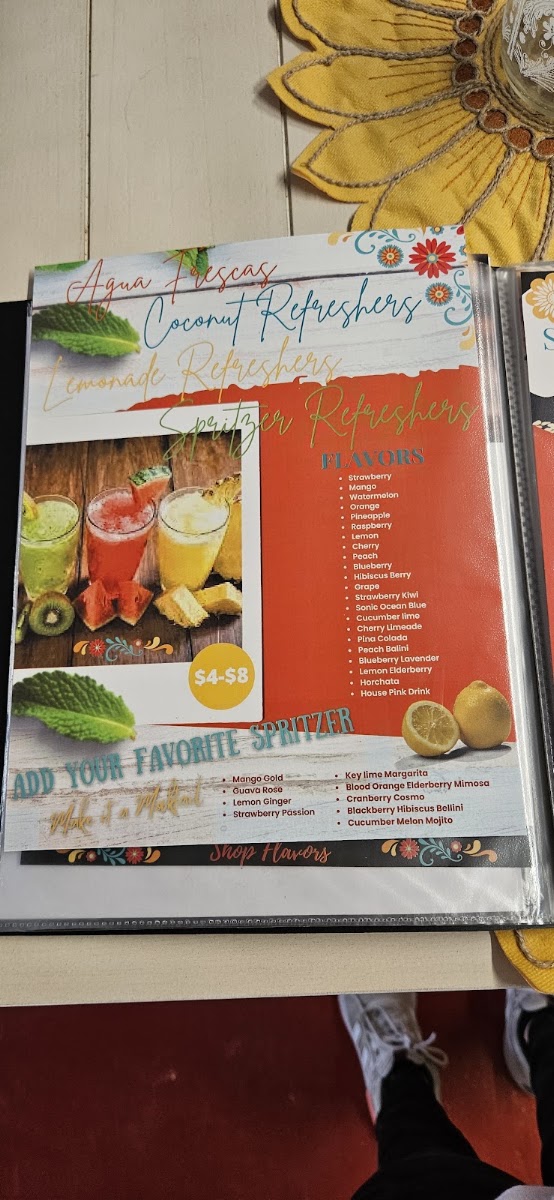 Gaudencio’s Grub Hub & Drinkery menu board