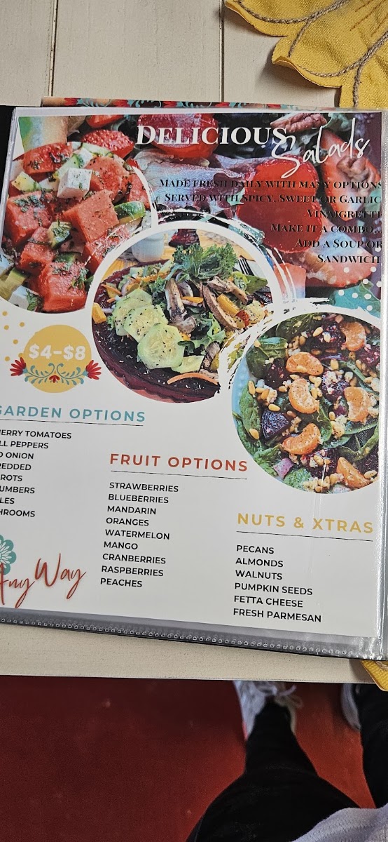 Gaudencio’s Grub Hub & Drinkery menu board