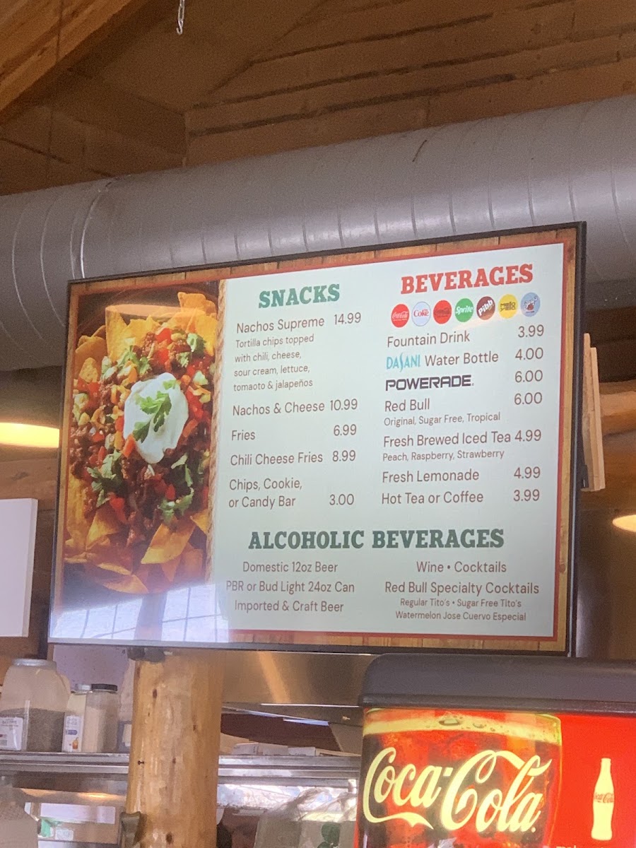The Boathouse menu board