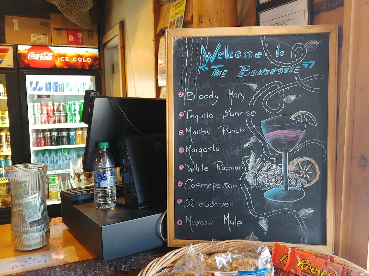 The Boathouse menu board