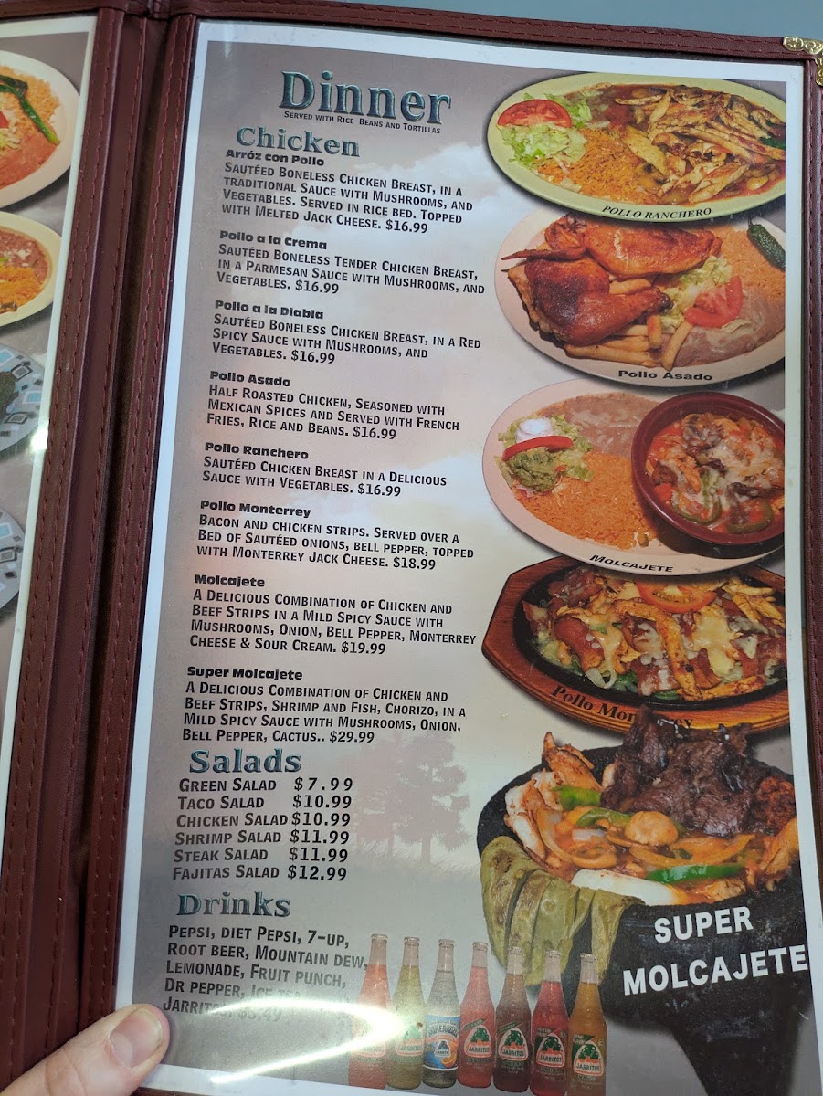 Tres Hermanos 2 menu board