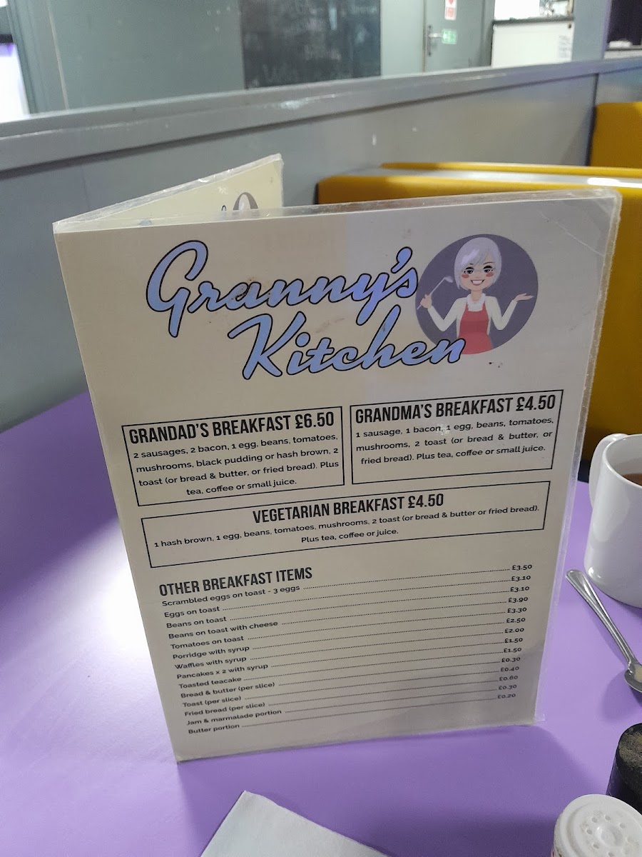 Granny's kitchen menu board