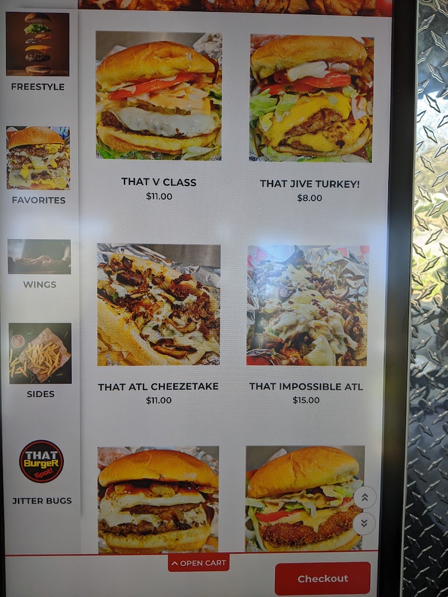 THAT Burger Spot! #4 menu board